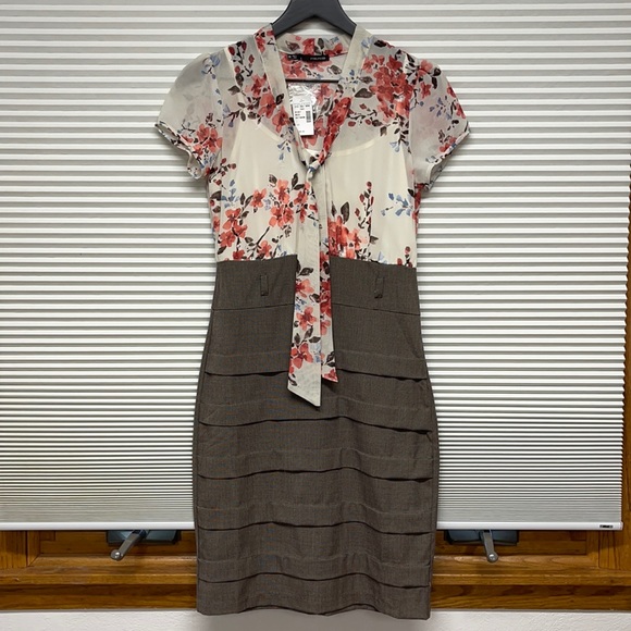 Maurices Dresses & Skirts - 2 // Maurices NWT Tan Cream Floral Print Dress